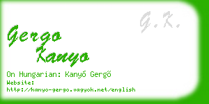 gergo kanyo business card